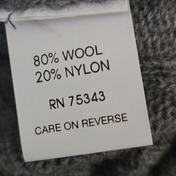 Daniele Blasi Made In Italy Gray Wool Blend Cable-knit 1/4 Zip Sweater Size L - Picture 7 of 7